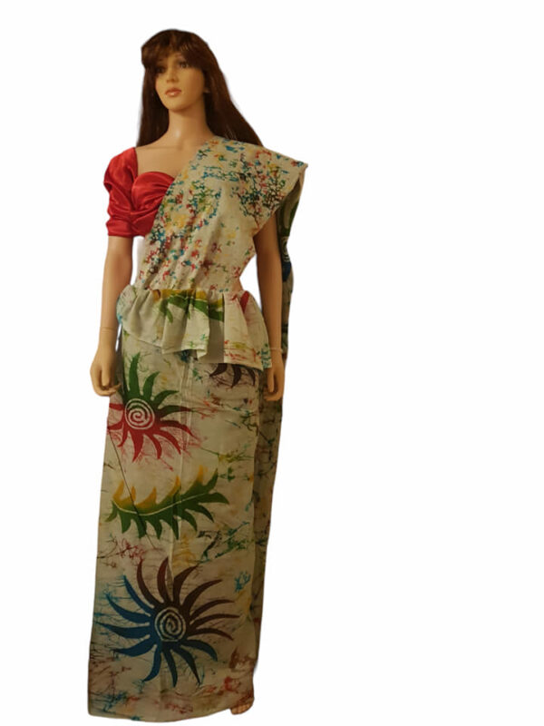 Voile Batik Saree- Multi colour - Sold Out - Image 2
