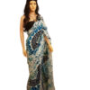Voile Batik Blue Saree