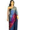 Blue Pink and Purple Silk Batik Saree- Sold Out