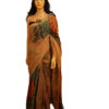 Voile Batik Brown Saree - Image 2