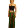 Sarong Skirts / Unisex Green and Brown Stripes