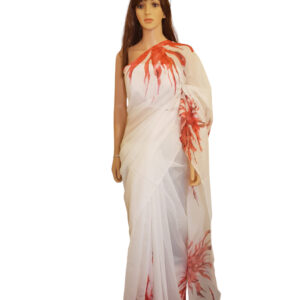 Red Spider Lilly Saree