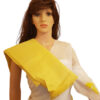 Yellow Floral White Saree - Image 5