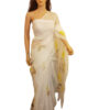 Yellow Floral White Saree