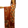 Copper Silk Batik design Saree - Image 3