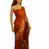 Copper Silk Batik design Saree - Image 5
