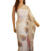 Cactus Design Gold and white Saree - Image 5